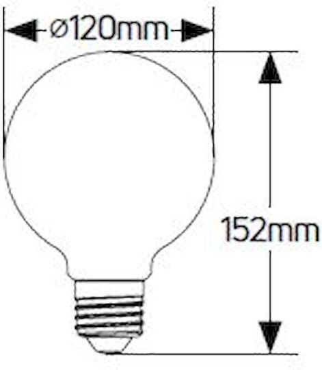 Geyer Λάμπα LED 18W για Ντουί E27 και Σχήμα G120 Ψυχρό Λευκό 1950lm