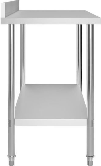 vidaXL Ανοξείδωτο Τραπέζι Μ120xΒ60xΥ120cm