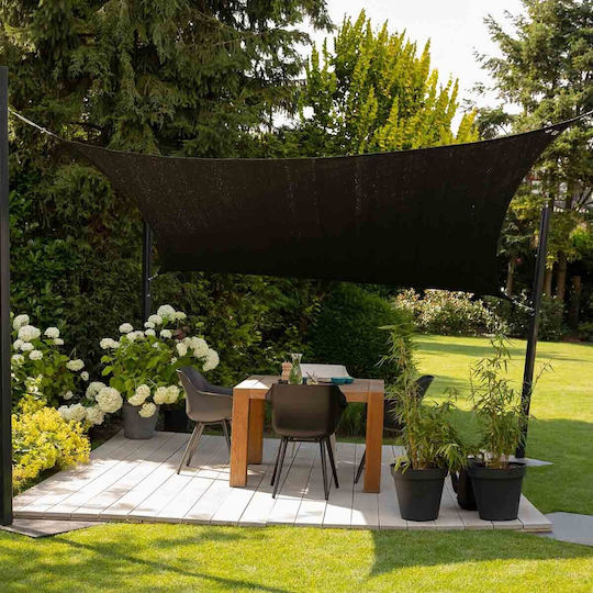 Nesling Rectangular Umbrela Sail Negru 3x4m 285gr/m²