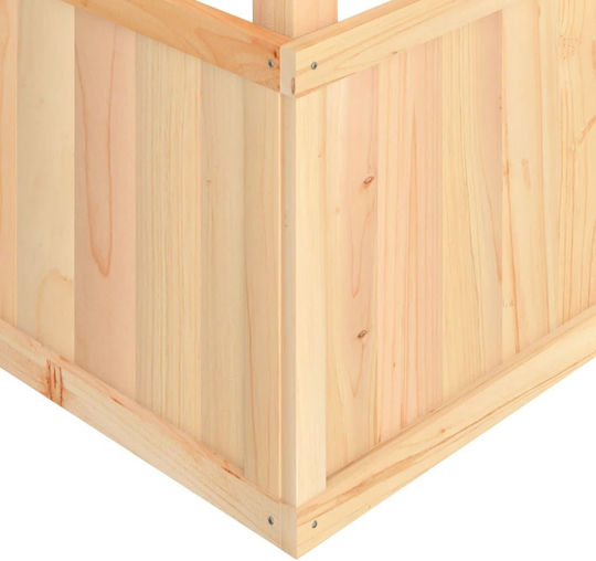 vidaXL Дърво Детска градина за игра в градината с Пързалка Кафяв 145x131x218см.