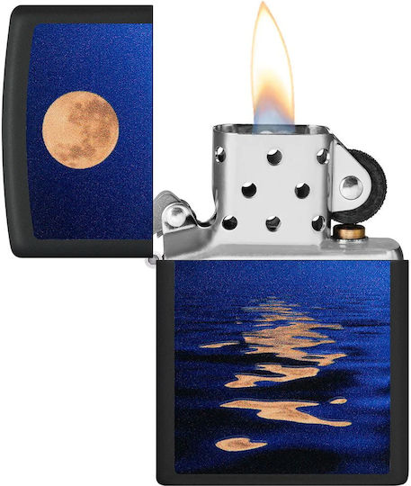 Zippo Moon Sunset Brichetă Rezistentă La Vânt Cu Flacără Multicoloră