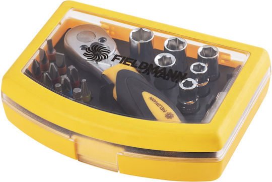 Fieldmann FDS 1018-23R Ratschen- & Steckschlüssel-Sets 1\4" 23Stück
