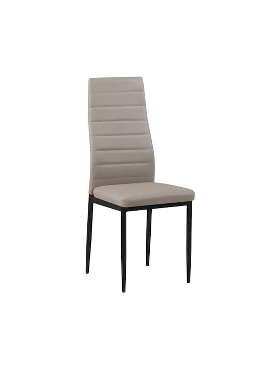 Jetta Dining Room Artificial Leather Chair Cappuccino B,96 42x49x98cm ΕΜ966Β,96