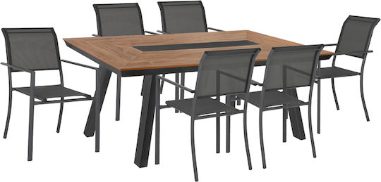 Τραπέζι Taber 200x100x75 Γκρι