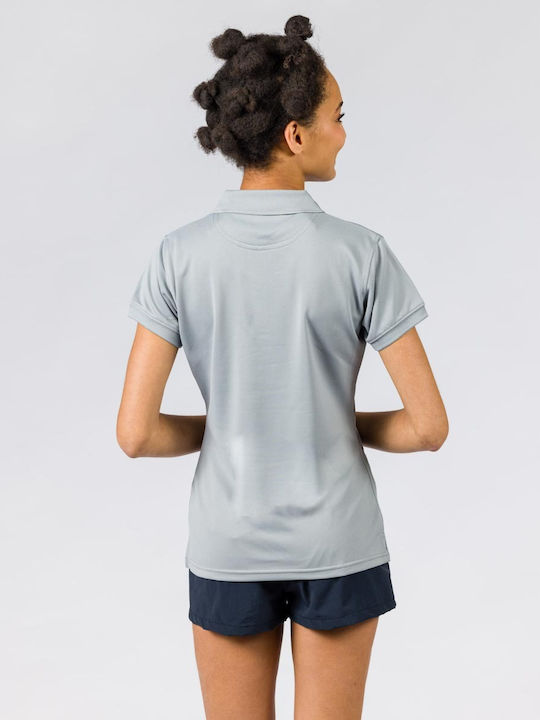 GSA 1722036 Women's Athletic Blouse Short Sleeve Gray