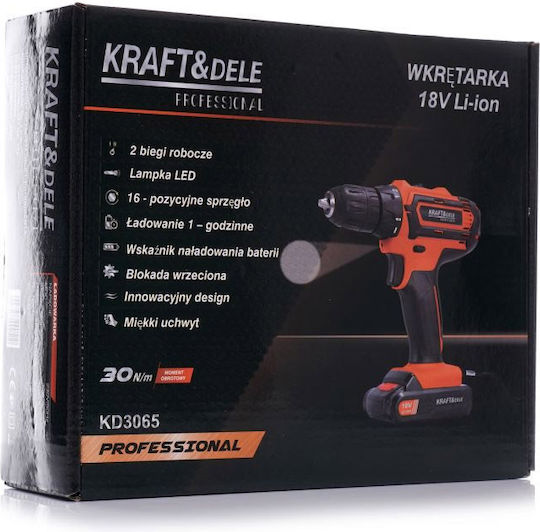 Kraft & Dele KD3065 Mașină De Găurit Cu Baterie 18V