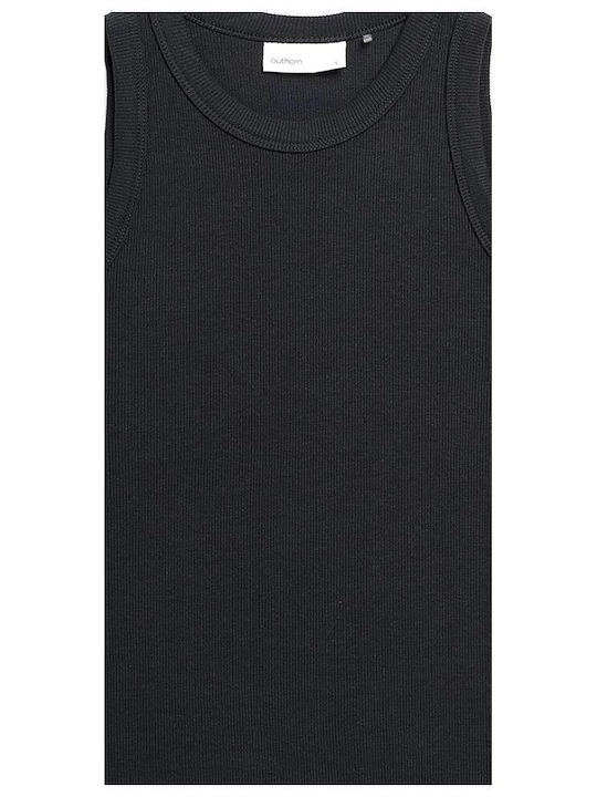 Women's Summer Blouse Cotton Sleeveless Navy Blue
