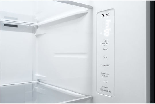 LG Ψυγείο Ντουλάπα 635lt NoFrost Υ179xΠ91.3xΒ73.5εκ. Inox GSJV70PZTE