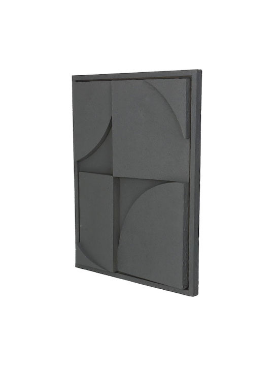 ArteLibre Wall Decor Grey Polyresin 29.5x3.5x39.5cm