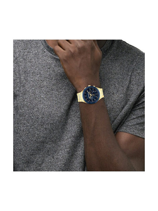 Calvin Klein Fearless Ανδρικό Ρολόι 44mm Χρονογράφος Μπαταρίας με Χρυσό Μεταλλικό Μπρασελέ