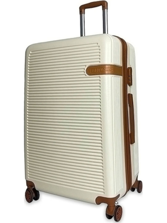 Medium Abs-pc Ithaki White Suitcase
