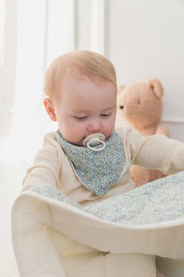 Bibs Eloise Μπαντάνα Υφασμάτινη με Κουμπί Ivory