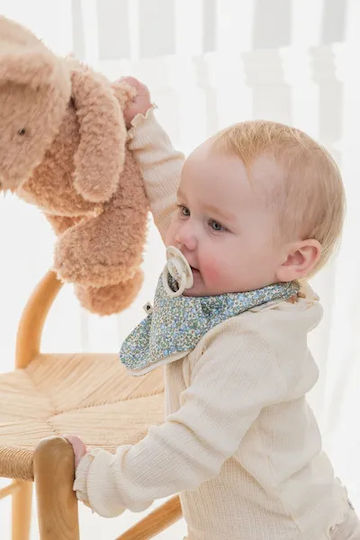 Bibs Eloise Μπαντάνα Υφασμάτινη με Κουμπί Ivory