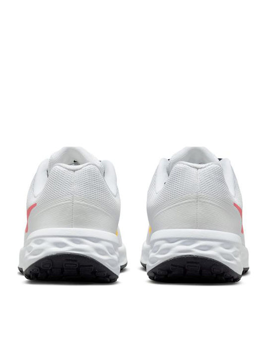 Revolution Revolution 6 Kids Sports Shoes Running with Laces White / Sea Coral / Gridiron / Laser Orange