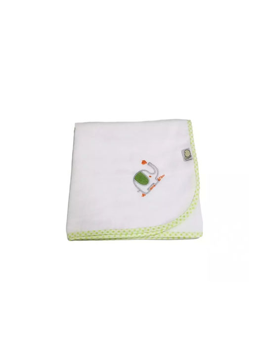 Figlio Bino Cotton Swaddle Wrap White 88x90cm.