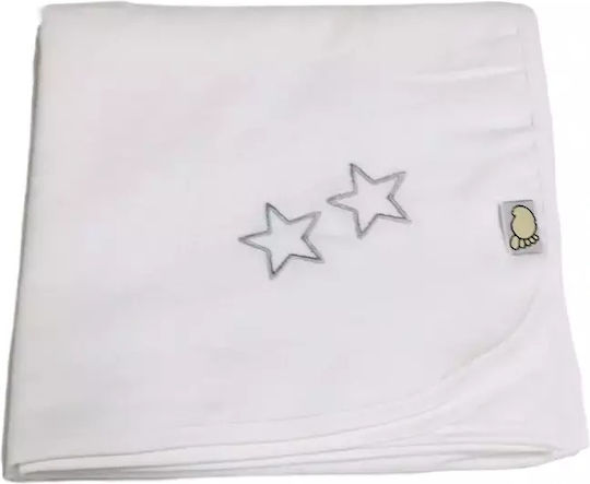 Figlio Bino Cotton Swaddle Wrap White 88x90cm.