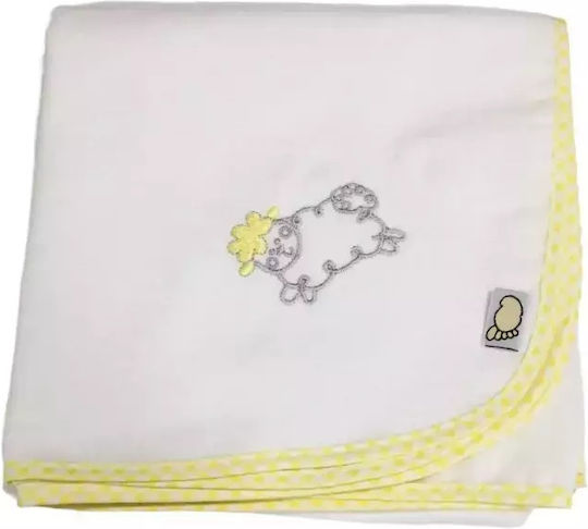 Figlio Bino Cotton Swaddle Wrap White 88x90cm.