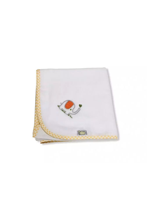 Figlio Bino Cotton Swaddle Wrap White 88x90cm.