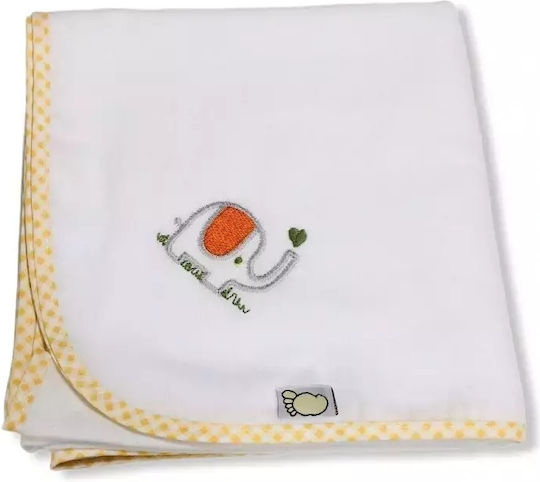 Figlio Bino Cotton Swaddle Wrap White 88x90cm.