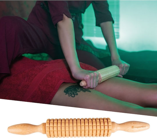 inSPORTline Marlee 600 Wooden Roller Massage for the Waist, the Back, the Legs, the Body & the Hands Brown