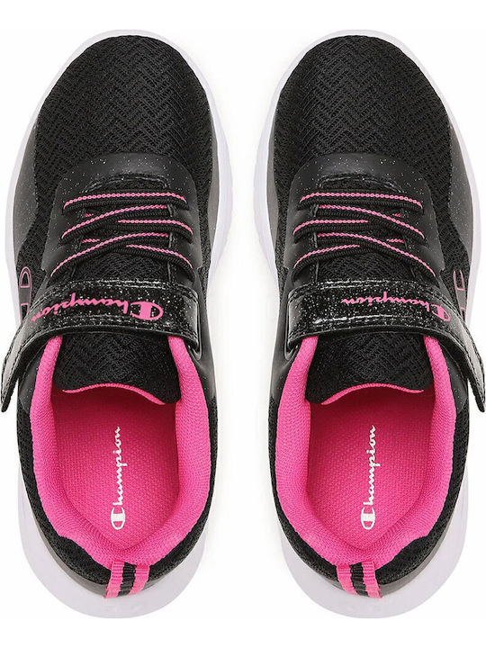 Softy Evolve Kids Sports Shoes Running with Hoop & Loop Closure Black