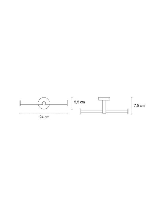Karag Uno Wandmontiert Papierhalter Inox Black Matt