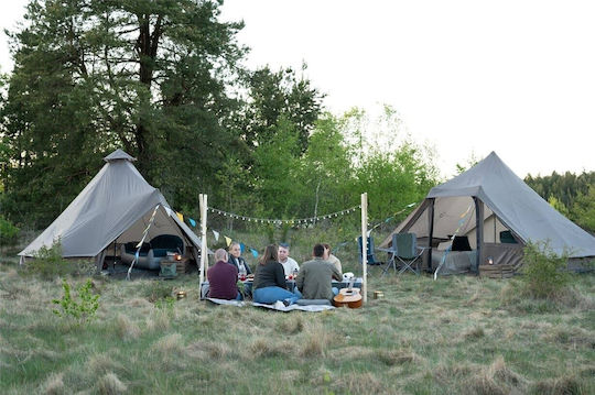 Easy Camp Moonlight Cabin 10 Camping Tent A-Frame Gray 4 Seasons for 10 People 360x275x255cm