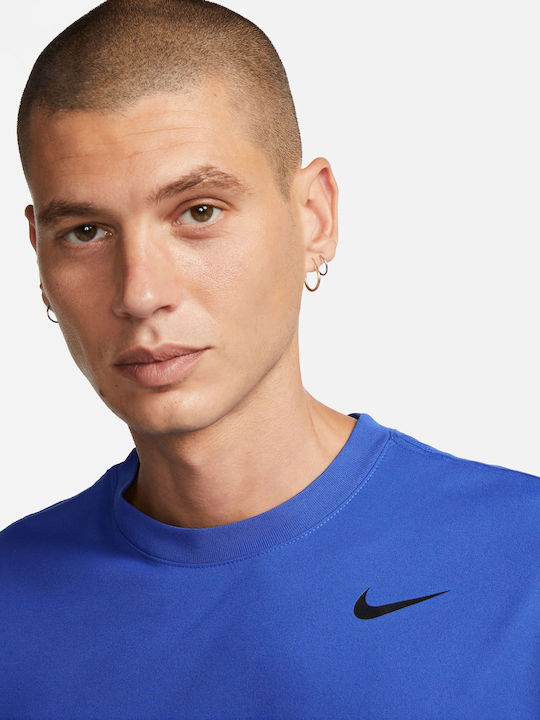 Nike Legend Ανδρικό T-shirt Dri-Fit Μπλε Μονόχρωμο