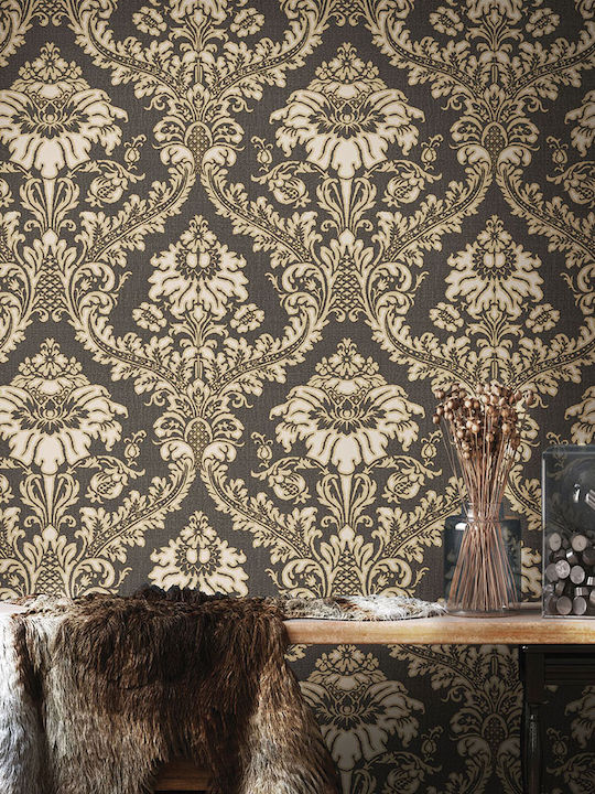 Wallpaper Vinyl Gray L1005xW53cm Washable