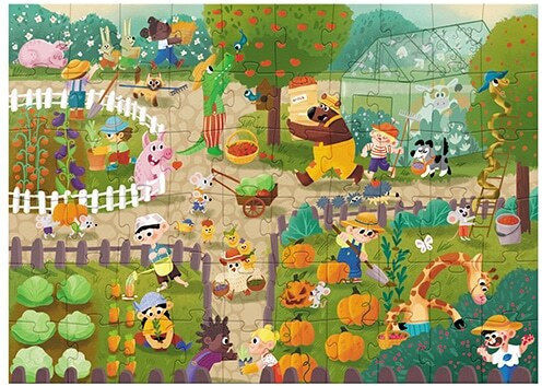 Kids Puzzle Summer in The Village for 3+ Years 60pcs Dodo