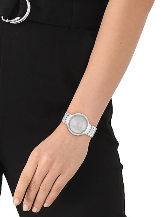 Calvin Klein Eccentric Damenuhr 38mm Batterie mit Silber rostfreiem Stahlarmband