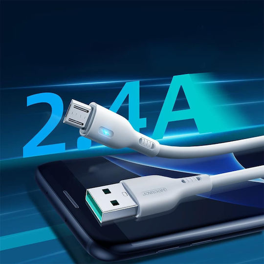 Joyroom S-UM018A13 Geflochten USB 2.0 auf Micro-USB-Kabel Weiß 1.2m 1Stück