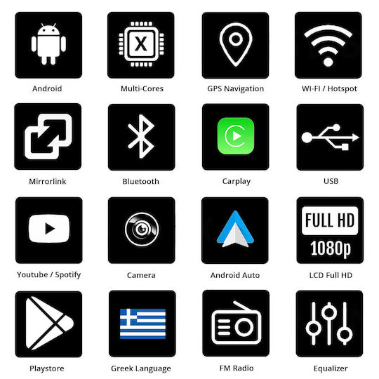 Kirosiwa Ηχοσύστημα Αυτοκινήτου για Seat Exeo 2008-2013 (Bluetooth/USB/AUX/WiFi/GPS/Apple-Carplay/Android-Auto) με Οθόνη Αφής 9"