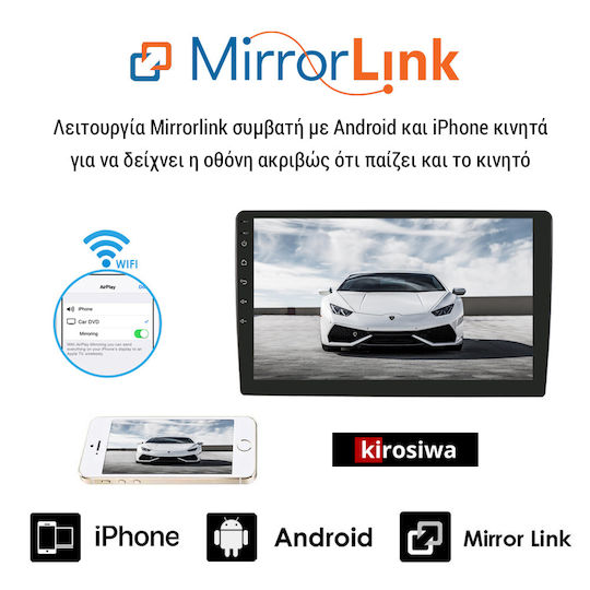 Kirosiwa Car Audio System for Toyota Verso 2004-2009 (Bluetooth/USB/AUX/WiFi/GPS/Apple-Carplay/Android-Auto) with Touch Screen 9"
