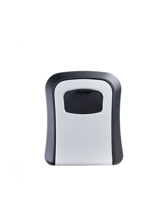 Suport de Chei cu Combinație Metalic de Perete cu Roată cu Combinație 9.5x4x11.5cm