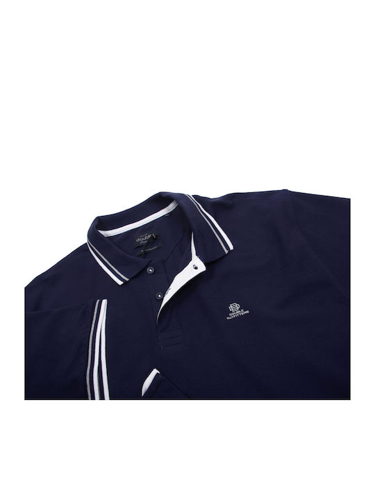 Double 10830 Bluza Bărbătească cu Mânecă Scurtă Polo Albastru marin