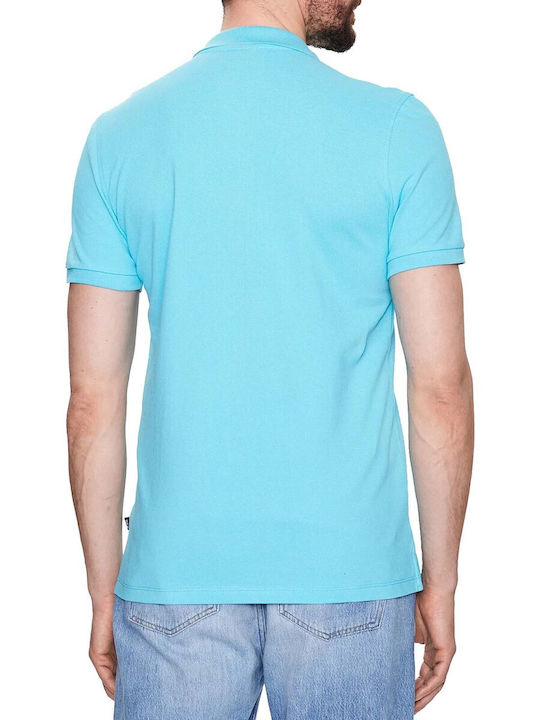 Joop! Herren Kurzarmshirt Polo Hellblau