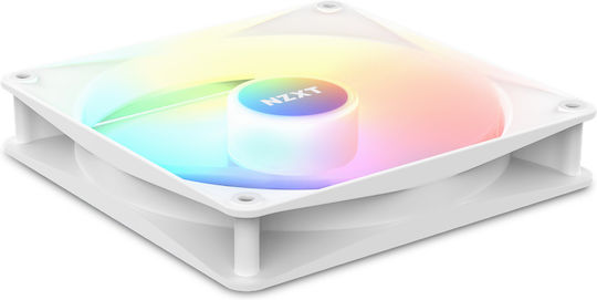 NZXT F120 Core Case Fan 1800rpm 78.86cfm with RGB Lighting and 4-Pin PWM Connection White