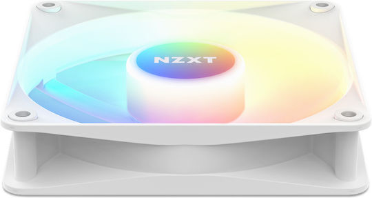 NZXT F120 Core Case Fan 1800rpm 78.86cfm with RGB Lighting and 4-Pin PWM Connection White