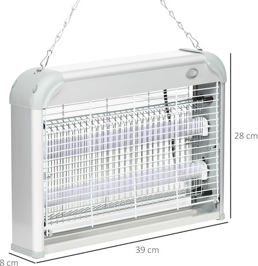 Outsunny Înșelătorie electrică pentru insecte Lumini LED 20W 849-019V90WT