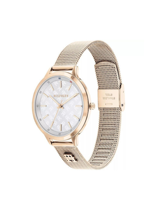 Tommy Hilfiger Iris Γυναικείο Ρολόι 36mm Μπαταρίας με Ροζ Χρυσό Ατσάλινο Μπρασελέ