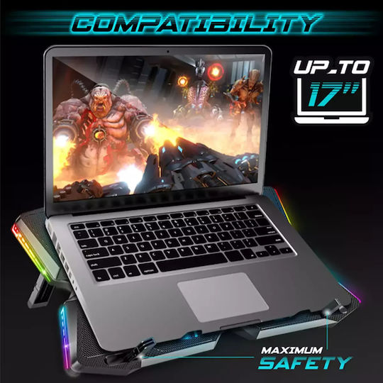 Spirit of Gamer Air Blade 500 RGB Cooling Pad για Laptop έως 17.3" με 4 Ανεμιστήρες
