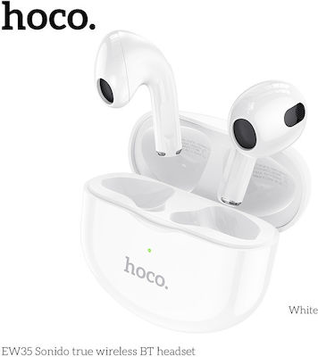 Hoco EW35 Earbud Bluetooth Handsfree Earphones with Charging Case Whitά