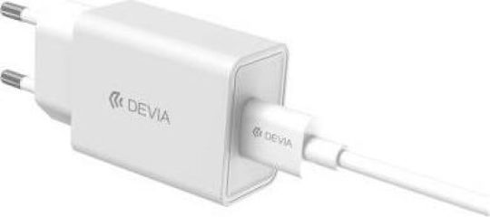 Devia Φορτιστής Χωρίς Καλώδιο με Θύρα USB-A 10W Λευκός (M4-05200A1-VDE)