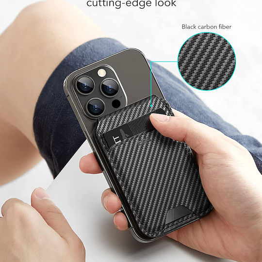 ESR MagSafe Card Case HaloLock Black Carbon Fiber