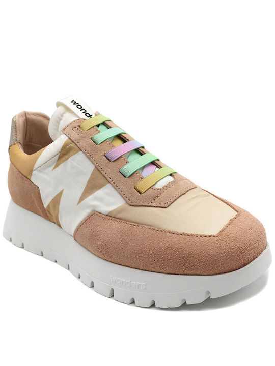 Wonders Anatomical Flatforms Sneakers Beige