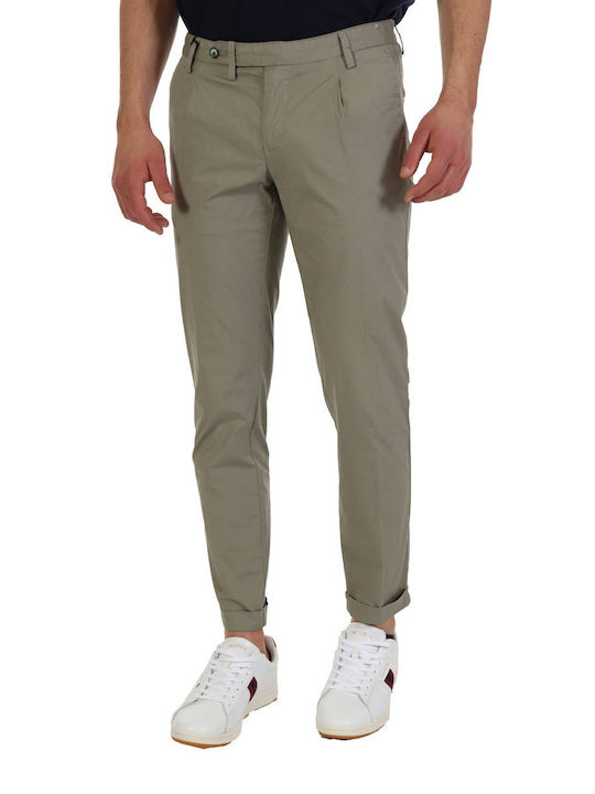 AT.P.CO CHINOHOSE MIT BUNDFALTEN SASAP353 TC506/T KHAKI