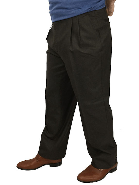 T-SHIRT TROUSERS WITH COFFEE PRESSES PL420 TIPTOPTAILORS (PL420-BROWN/15)