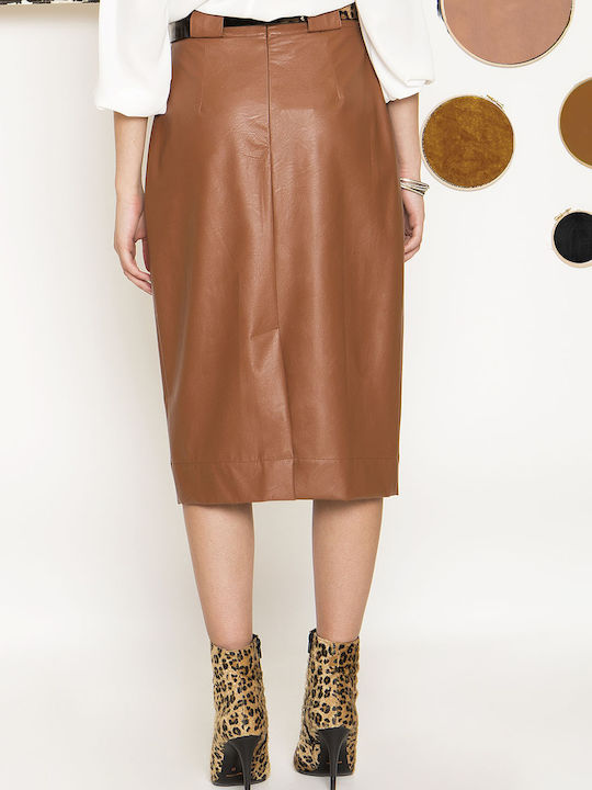 Leather Chic skirt - GREEN