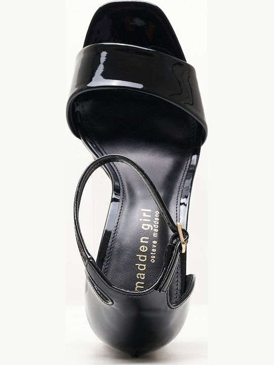 Omega Sandals from Patent Leather Black
